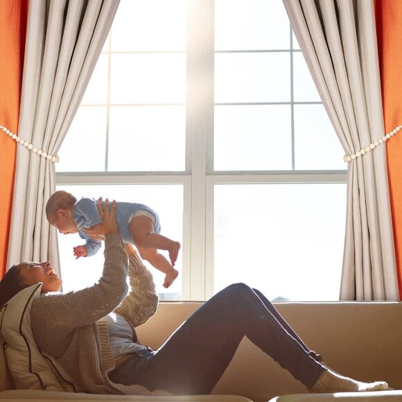 Wood Bead Curtain Tiebacks, Set of 2 Curtain Holdbacks for Thin or Thick Window - Picture 6 of 6